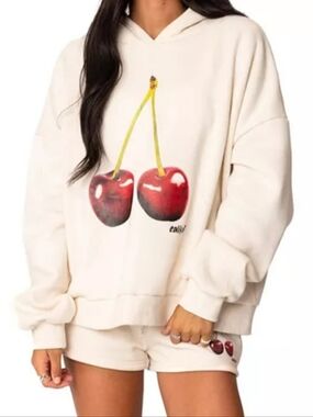 Edikted Cherry Cream hoodie
